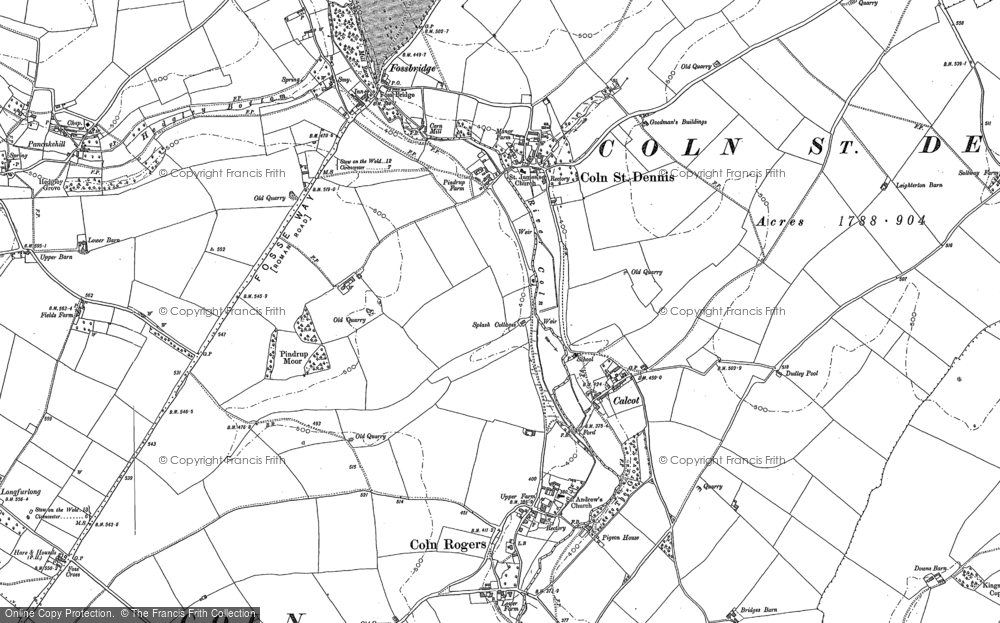 Old Map of Calcot, 1882 in 1882