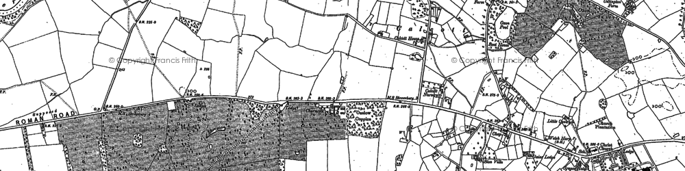 Old map of Calcott in 1881