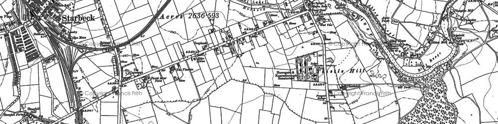Old map of Calcutt in 1883