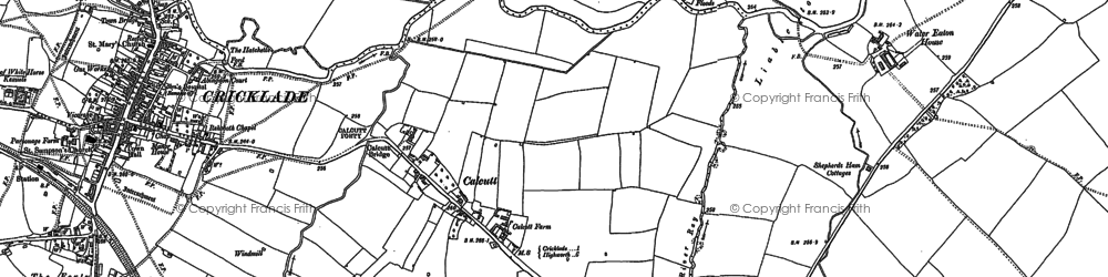 Old map of Calcutt in 1898