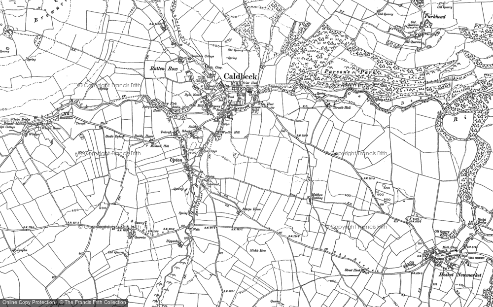 Old Map of Historic Map covering Biggards in 1899