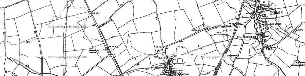 Old map of Caldecote in 1883