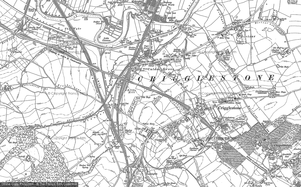 Old Map of Historic Map covering Horbury Junction in 1890