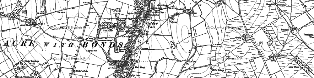 Old map of Calder Vale in 1910