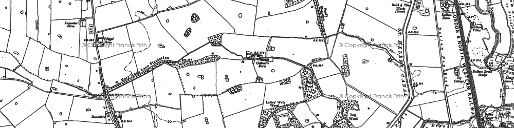 Old map of Callands in 1891