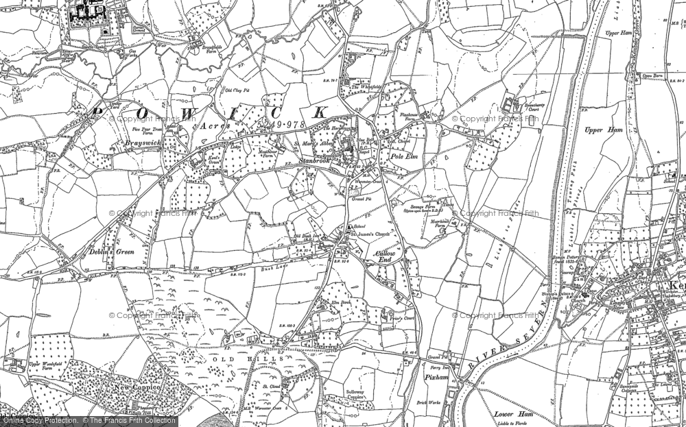Old Map of Historic Map covering Brayswick in 1884