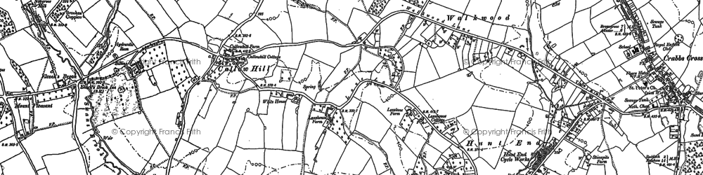 Old map of Elcock's Brook in 1903