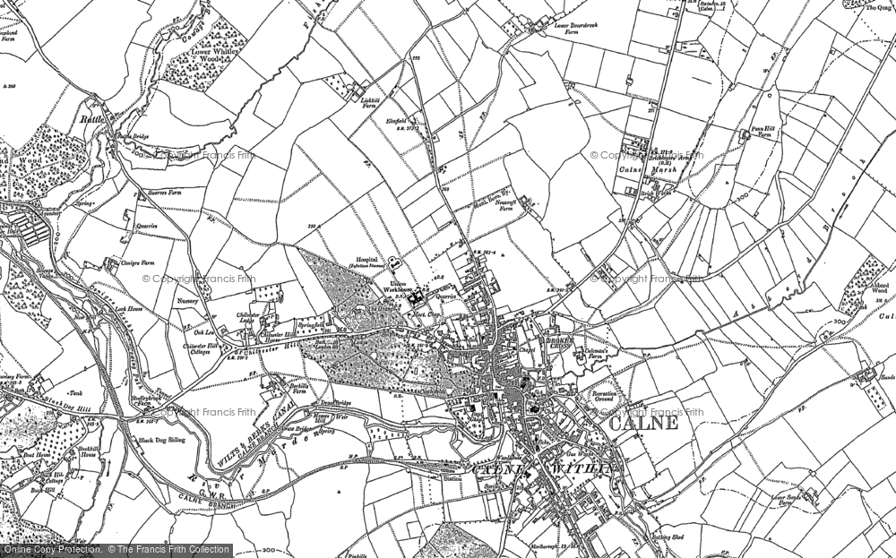 Old Map of Calne, 1899 in 1899