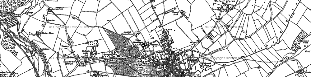 Old map of Calne in 1899