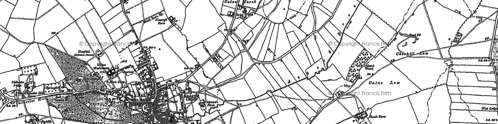 Old map of Calne Marsh in 1902