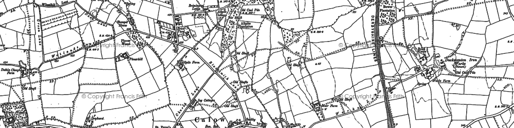 Old map of Calow in 1876
