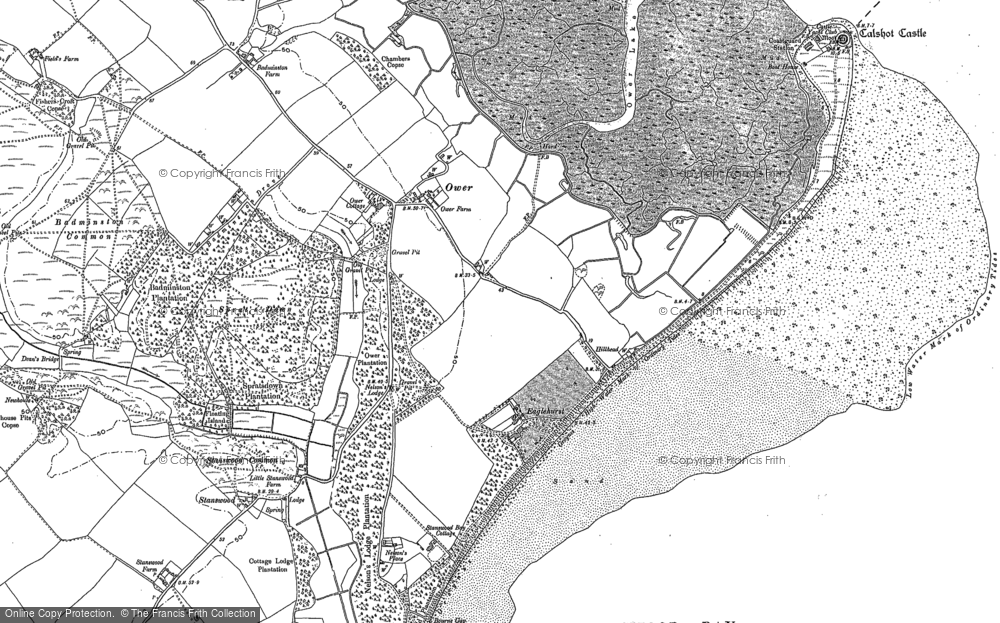 Old Map of Calshot, 1895 in 1895