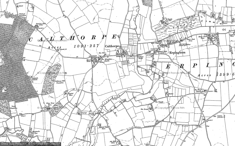 Old Map of Historic Map covering Moorgate in 1885