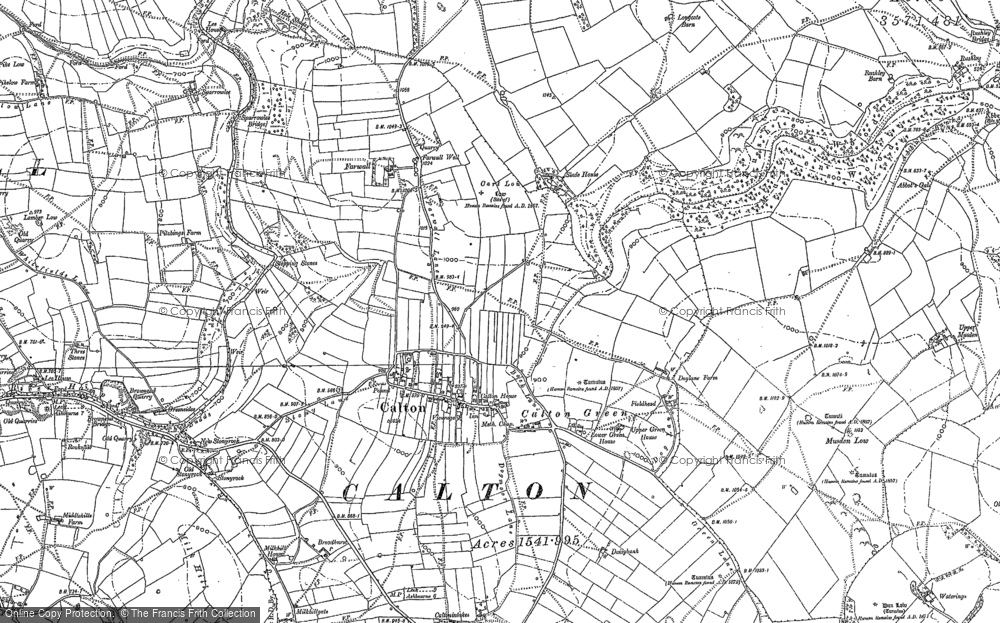 Old Map of Calton, 1898 in 1898