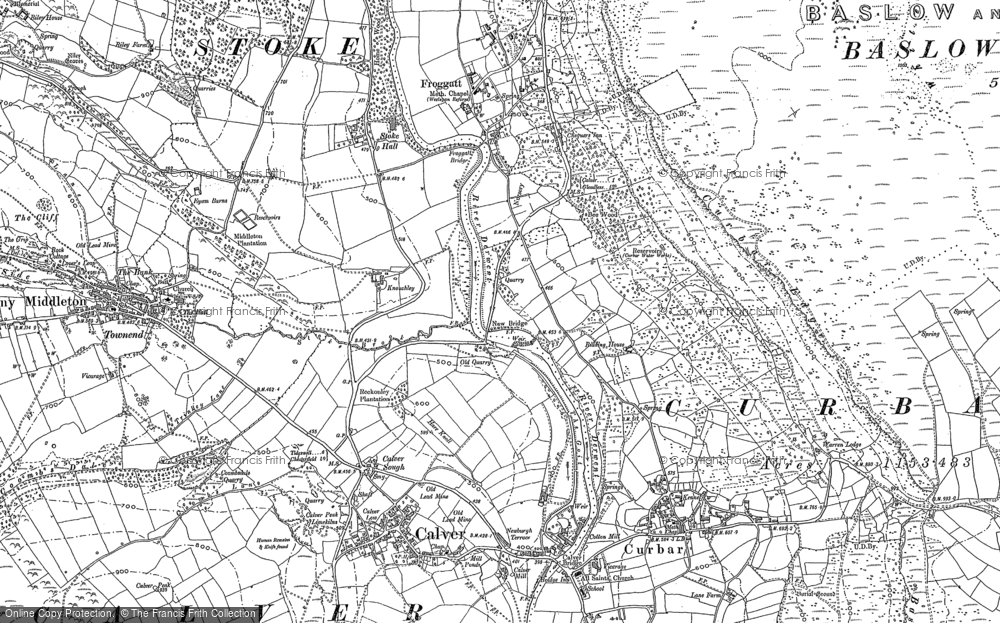 Old Map of Calver Sough, 1878 - 1879 in 1878
