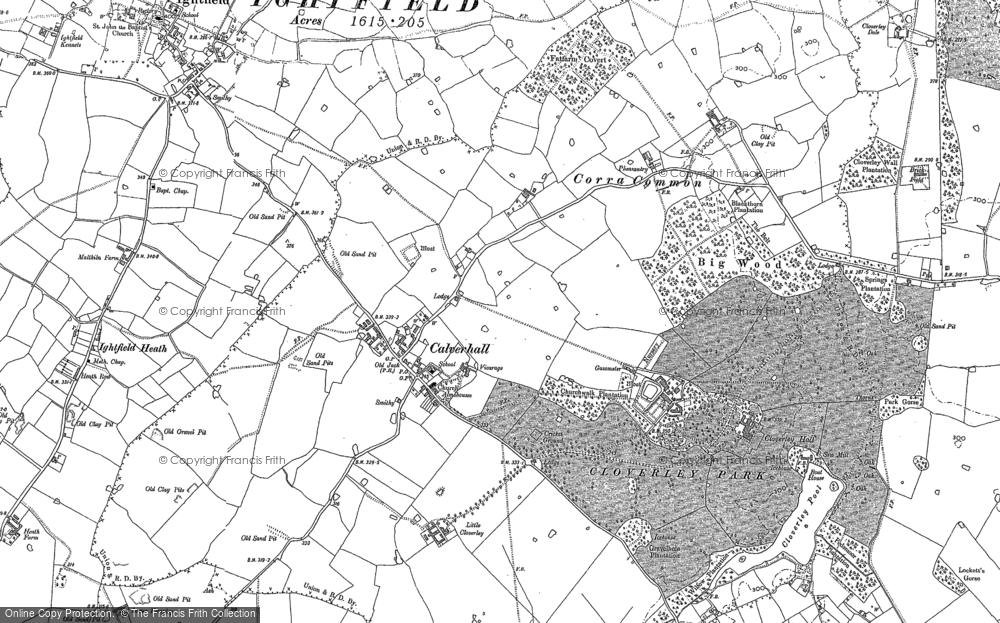 Old Map of Calverhall, 1879 in 1879