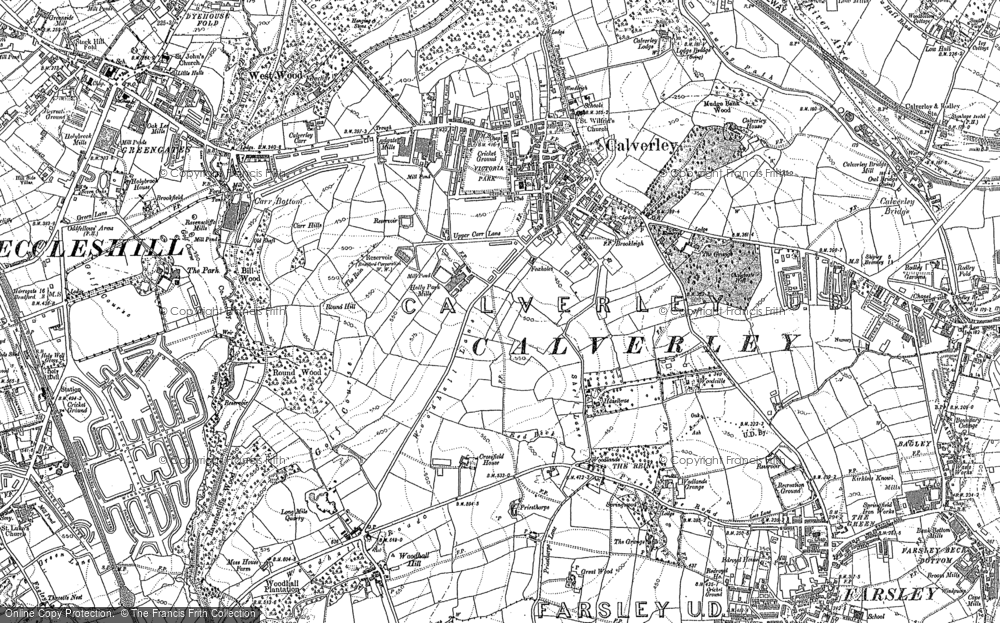 Old Map of Calverley, 1892 in 1892