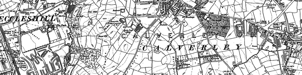 Old map of Calverley in 1892