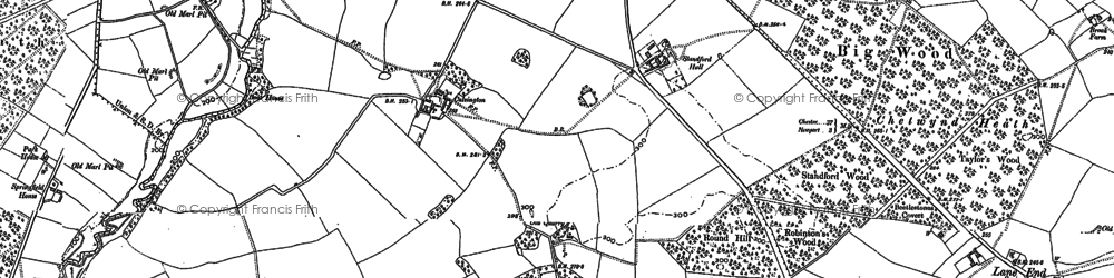 Old map of Calvington in 1880
