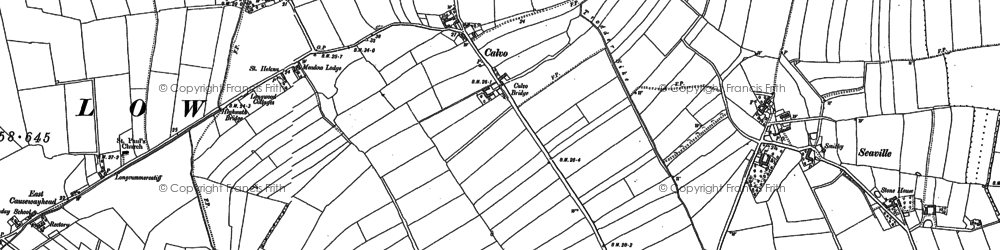 Old map of Calvo in 1881
