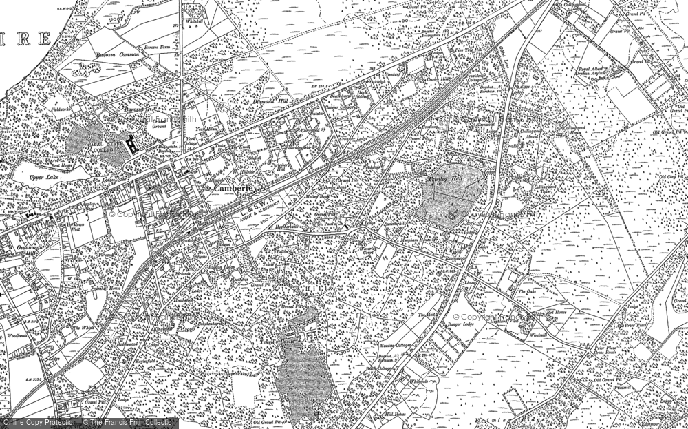 Old Map of Camberley, 1913 in 1913