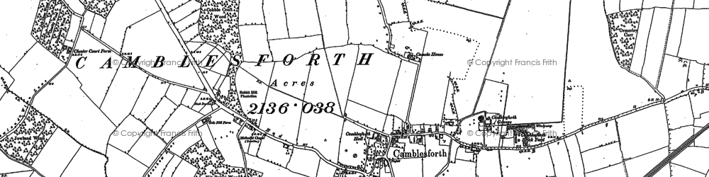 Old map of Camblesforth in 1888