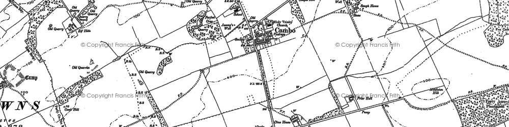 Old map of Cambo in 1895