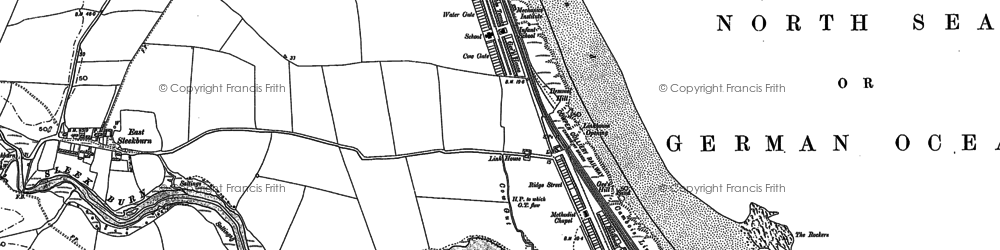Old map of Cambois in 1896