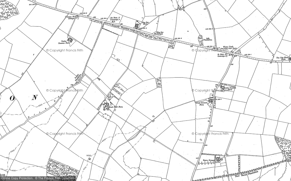 Old Map of Cambourne, 1886 - 1900 in 1886