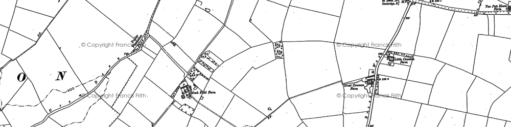 Old map of Bourn Windmill in 1886