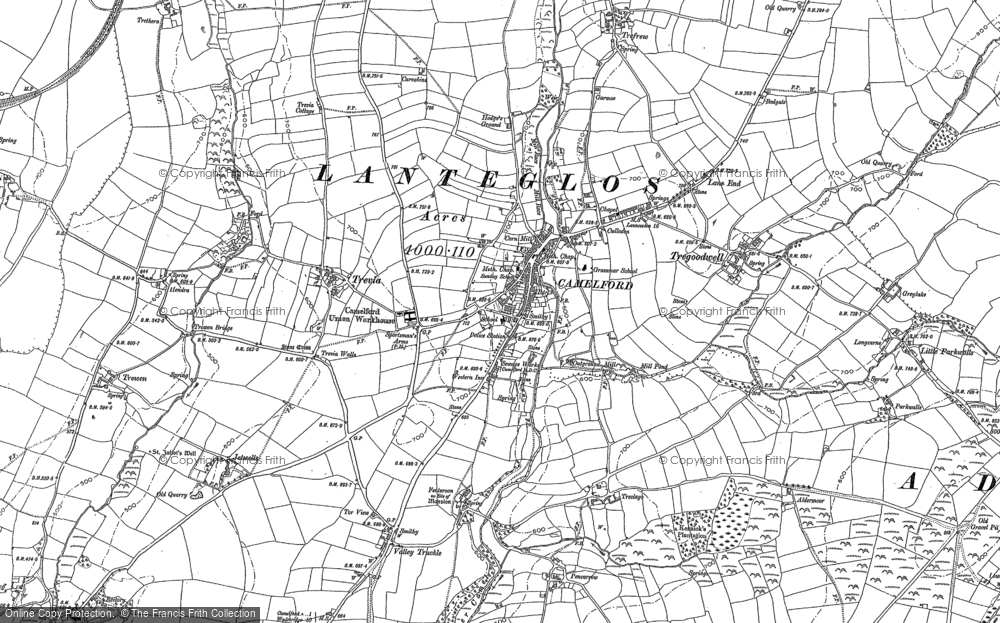 Old Map of Camelford, 1905 in 1905