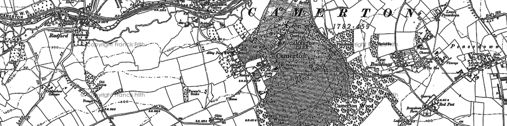 Old map of Camerton in 1883