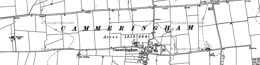 Old map of Cammeringham in 1885