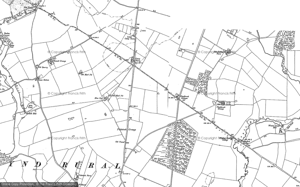 Old Map of Camp Fm, 1900 in 1900