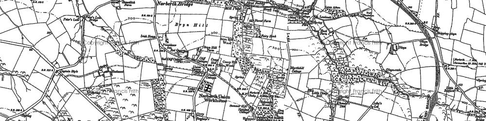 Old map of Bryn Hill in 1896