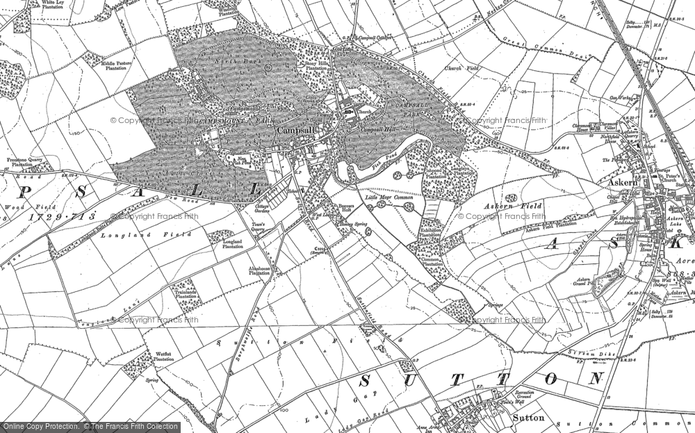 Old Map of Campsall, 1891 in 1891