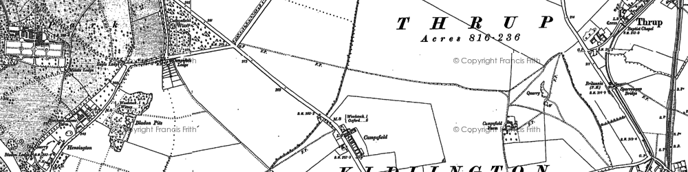 Old map of Campsfield in 1898