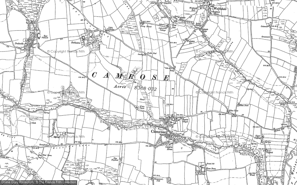Old Map of Historic Map covering Dudwells in 1887