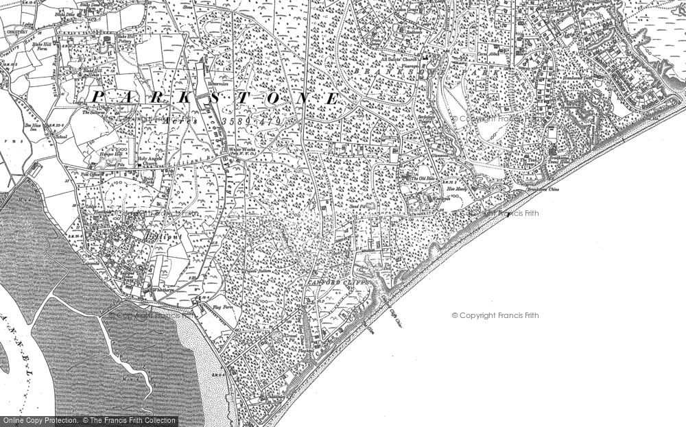 Old Map of Historic Map covering Poole Head in 1889