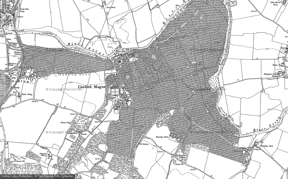 Old Map of Canford Magna, 1887 - 1900 in 1887
