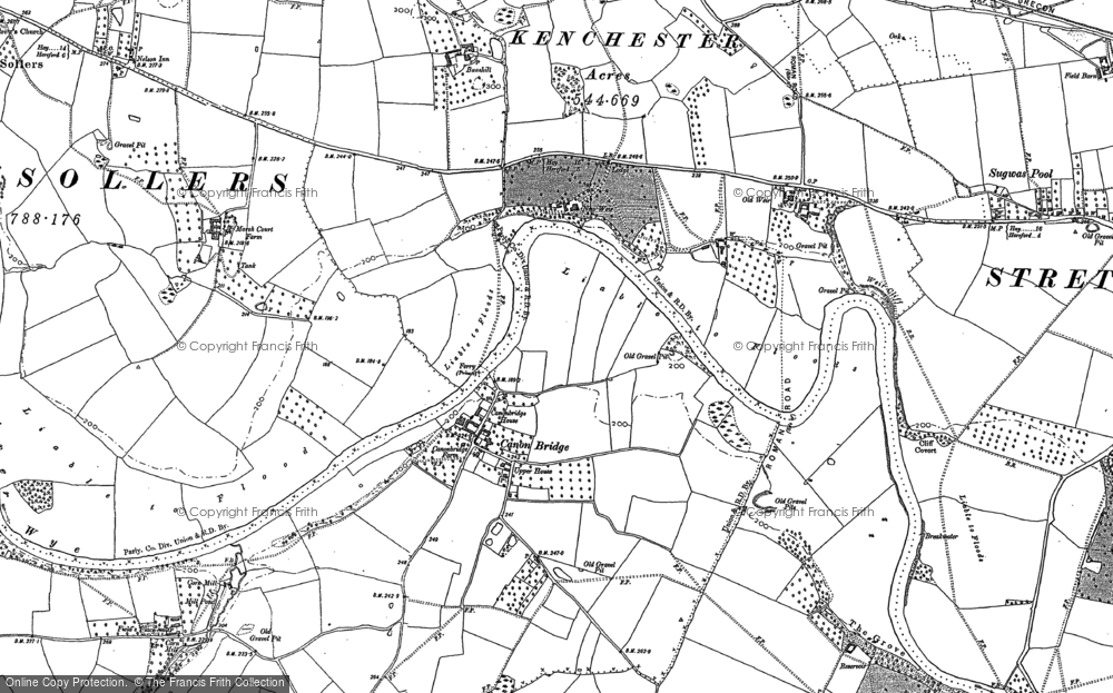 Old Map of Historic Map covering Marsh Court in 1886