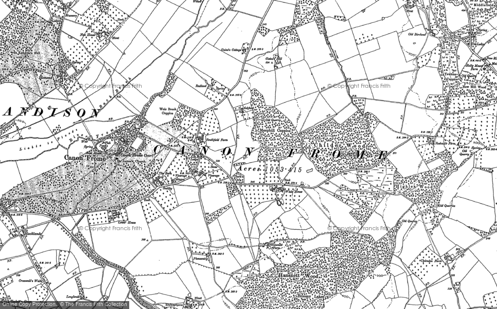 Old Map of Canon Frome, 1886 in 1886