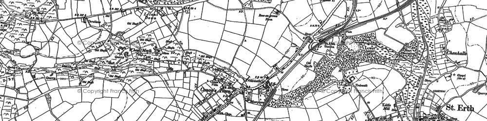 Old map of Canonstown in 1877