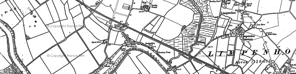 Old map of Cantley in 1881