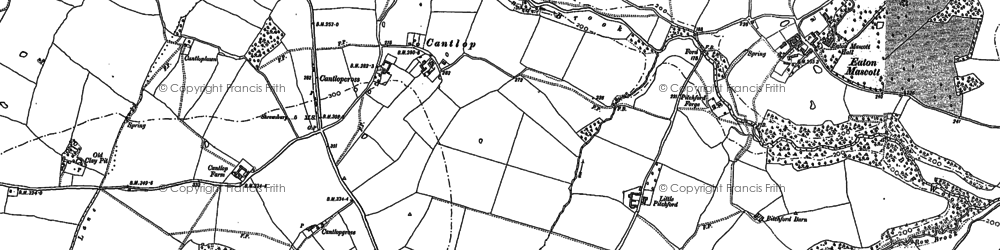 Old map of Cantlop in 1881