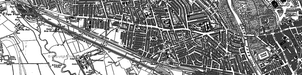 Old map of Canton in 1899