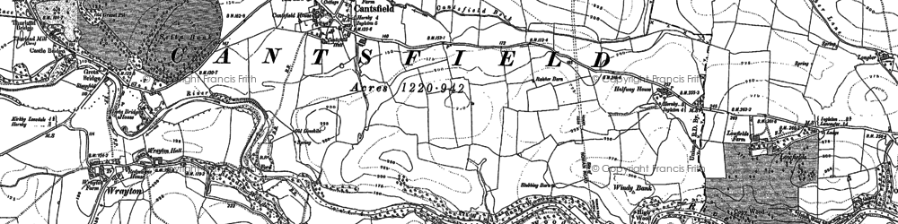 Old map of Cantsfield in 1910