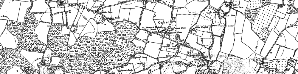 Old map of Bouncers Bank in 1895