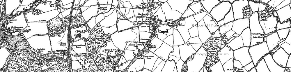 Old map of Capel in 1913