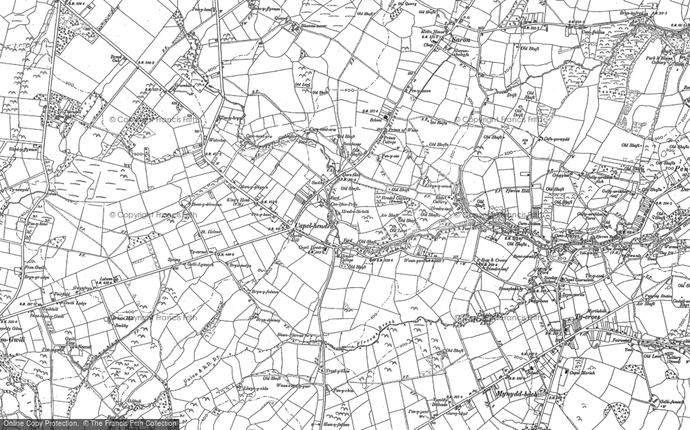 Old Map of Capel Hendre, 1905 in 1905
